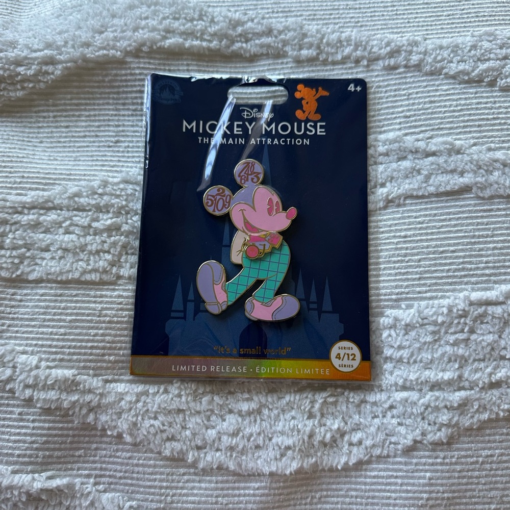 Mickey Mouse The Main Attraction Pin “it’s a small world”